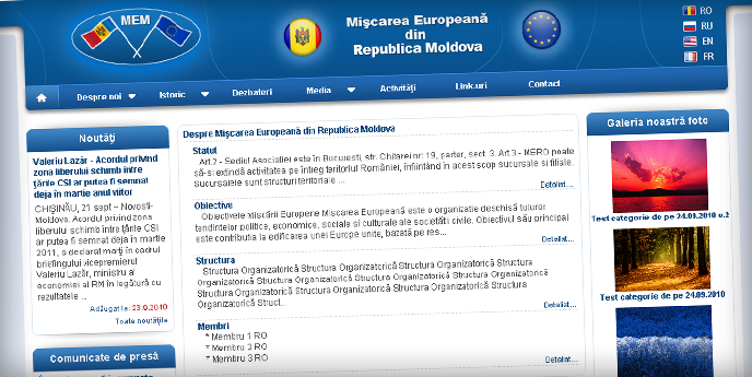 Siteul Miscarii Europene din Moldova