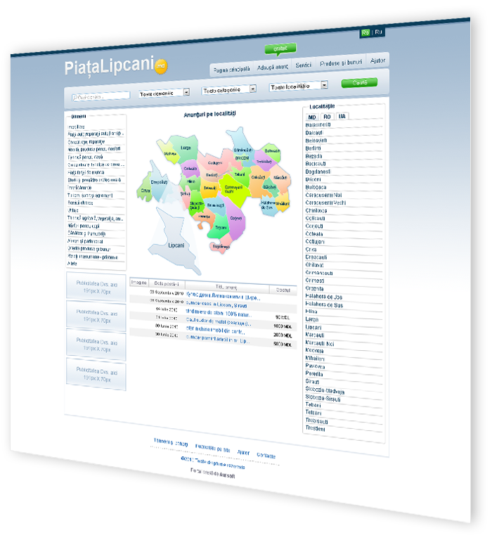 Versiunea online a pietei de marfuri din or. Lipcani