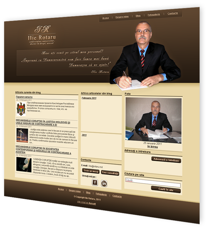 Siteul/Blogul pesonal al avocatului Ilie Rotaru